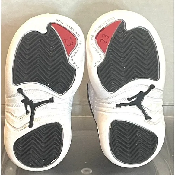 Jordan 12 Retro &quot;Playoffs&quot; Black/Varsity Red-White 850000 006 Toddler Size 5C