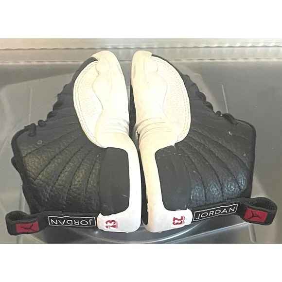 Jordan 12 Retro &quot;Playoffs&quot; Black/Varsity Red-White 850000 006 Toddler Size 5C