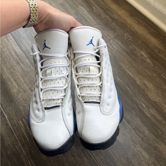 Jordan 13 retro white hyper royal 6 7.5