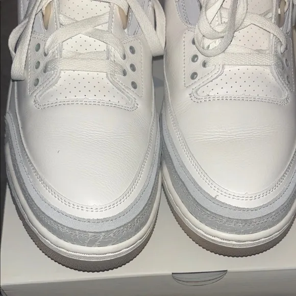 Jordan 3 craft White and Gray Sneakers lightly worn