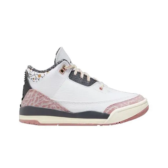 Jordan 3 Retro Lifestyle Sneakers Vintage Floral Pre School White FQ9174