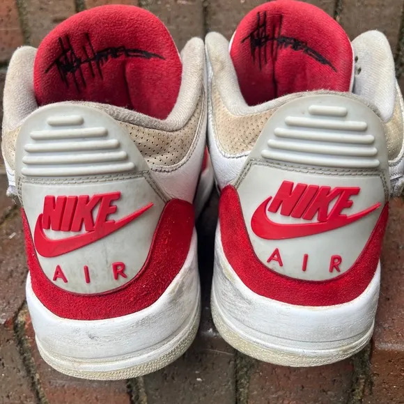 Jordan 3 TH SP Nike Tinker Hatfield Retro University Red White Mens 10.5