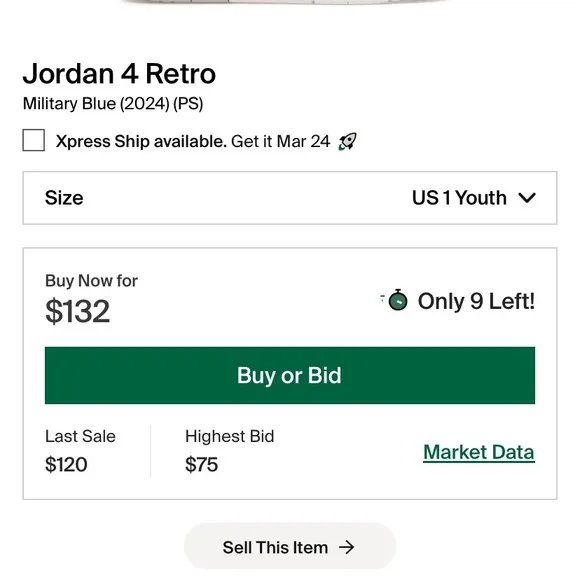 Jordan 4 Retro “Military Blue” sneakers