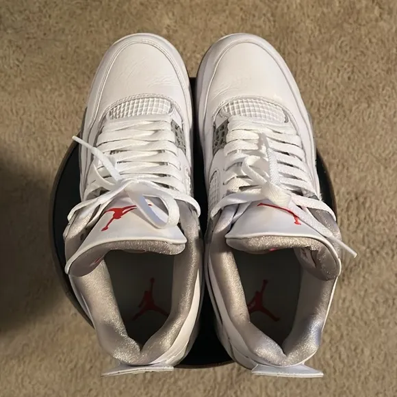 Jordan 4 Retro White Oreo Sz 9