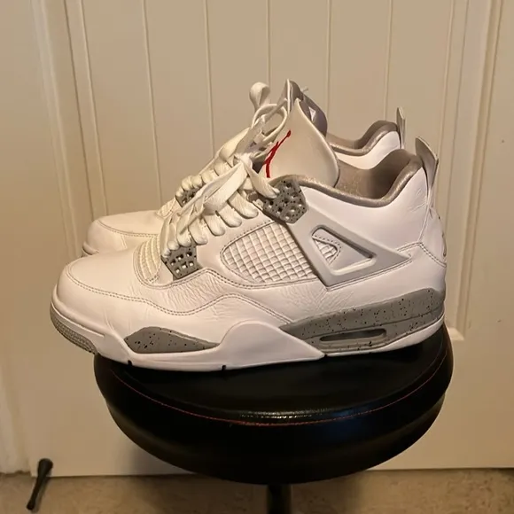 Jordan 4 Retro White Oreo Sz 9
