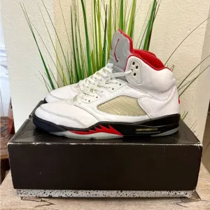 Jordan 5 Retro Mid Fire Red Sneakers
