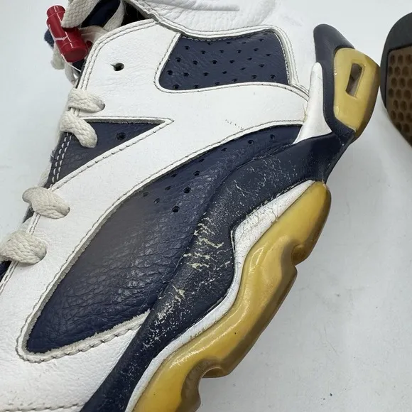 Jordan 6 Retro Mens 9.5 Olympic Blue White Sneakers 2012 384664-130 Nike