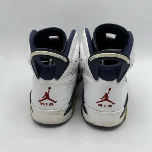 Jordan 6 Retro Mens 9.5 Olympic Blue White Sneakers 2012 384664-130 Nike