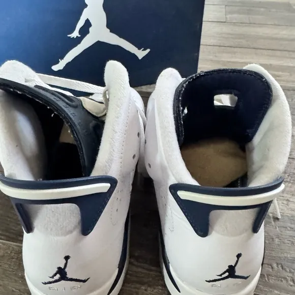 Jordan 6 retro White and Blue High-Top Sneakers