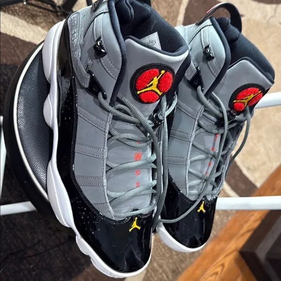 Jordan Black and Gray Retro Sneakers