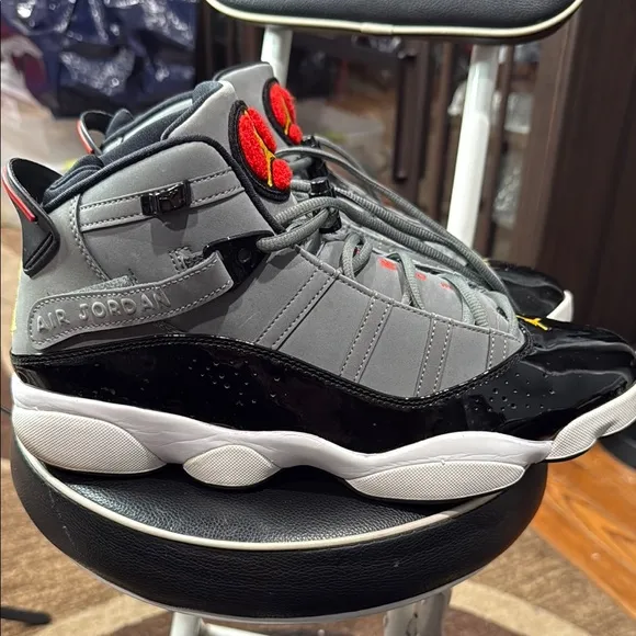 Jordan Black and Gray Retro Sneakers