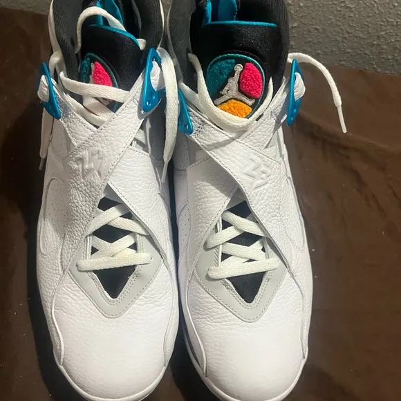 Jordan Black and Teal Sneakers Retro 8 South Beach Air Jordan Nike