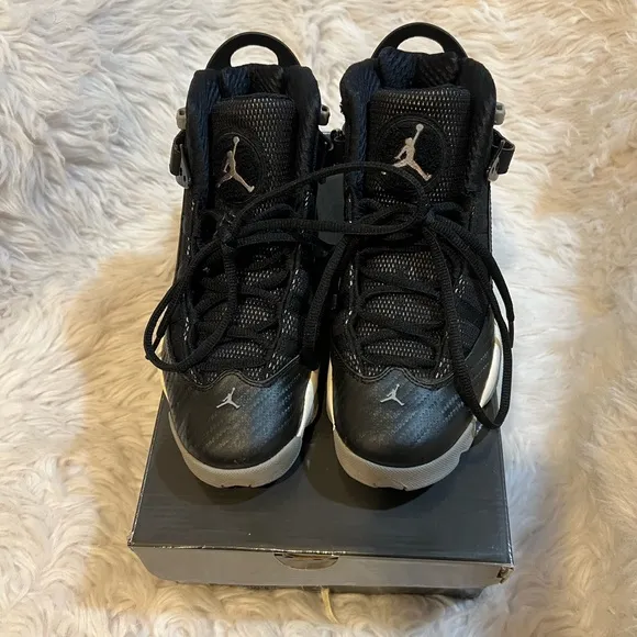 Jordan Black and White Sneakers with Retro Design