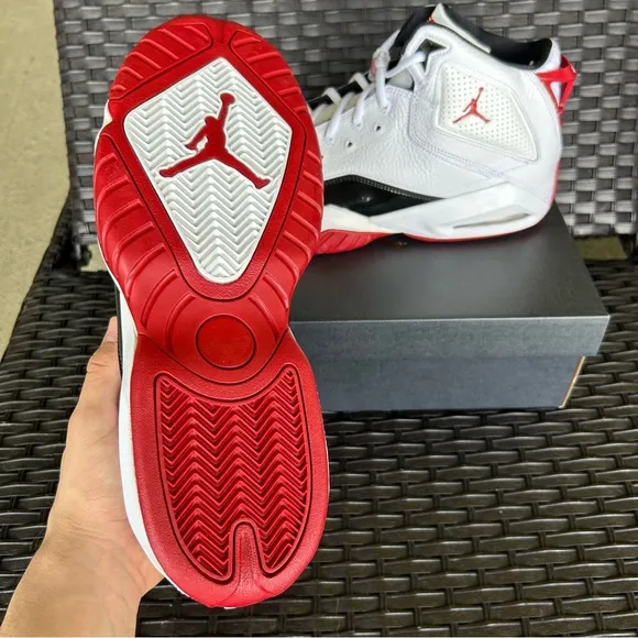JORDAN B'LOYAL WHITE RED BLACK Size 13