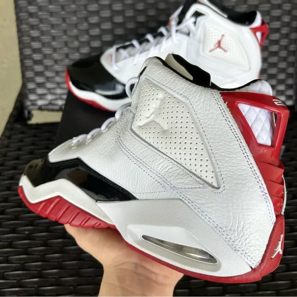 JORDAN B'LOYAL WHITE RED BLACK Size 13