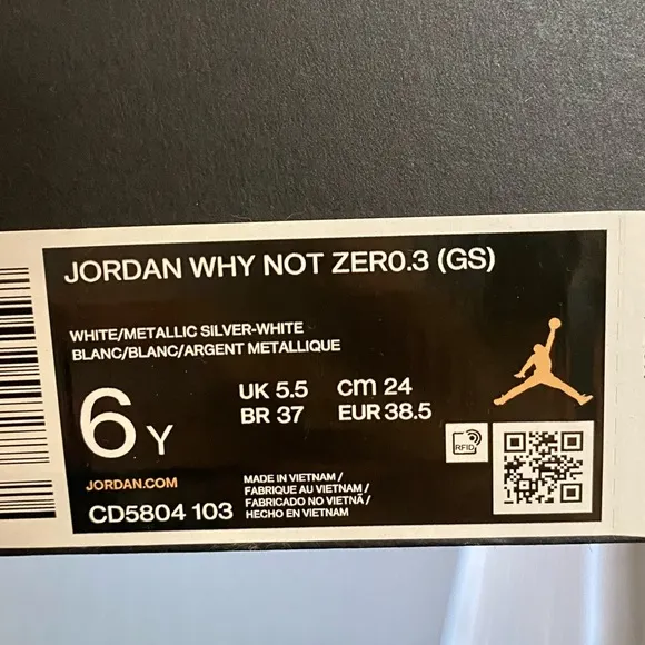 Jordan Brand White Sneakers w/ box
