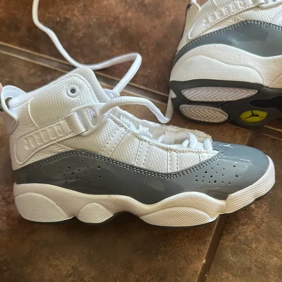 Jordan Kids' White and Gray Sneakers