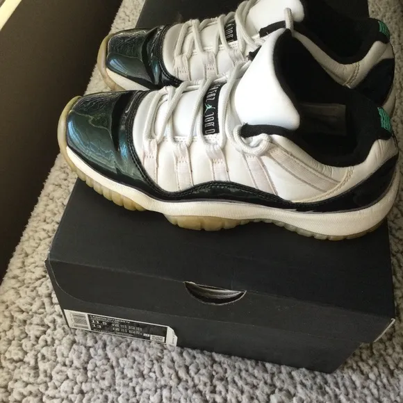 Jordan Retro 11 Low Emerald Green/Purple Flip-Flop