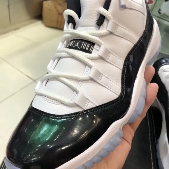 Jordan Retro 11 Low Emerald Green/Purple Flip-Flop