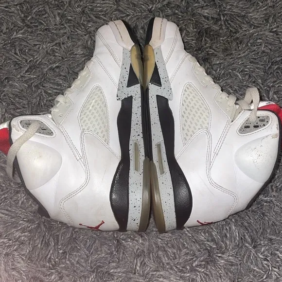 Jordan retro 5 White cement sneakers size 7 youth