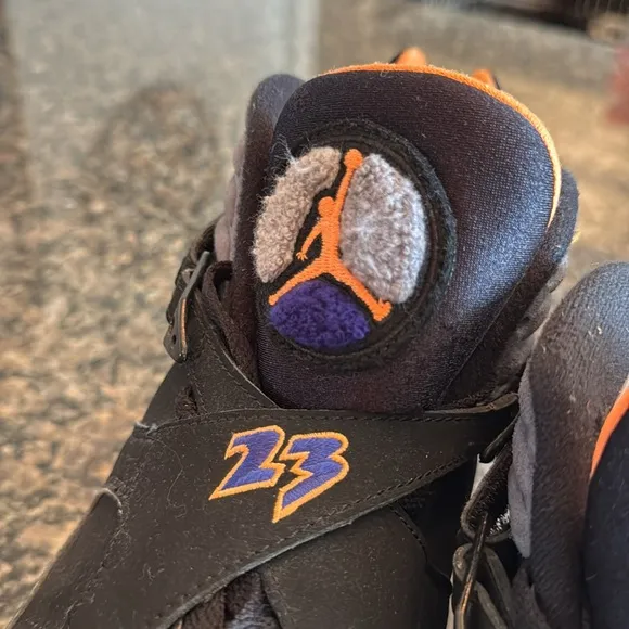 Jordan Retro 8 Phoenix suns Black and Blue Sneakers EUC 10.5
