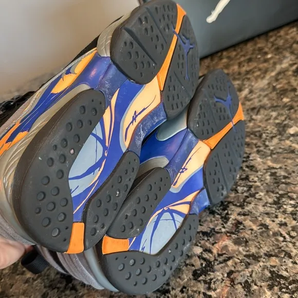 Jordan Retro 8 Phoenix suns Black and Blue Sneakers EUC 10.5