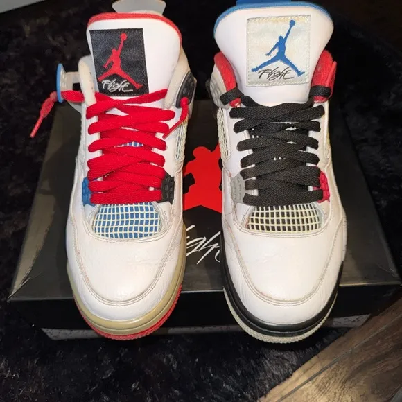 Jordan Sneakers - White, Red, Blue, Black