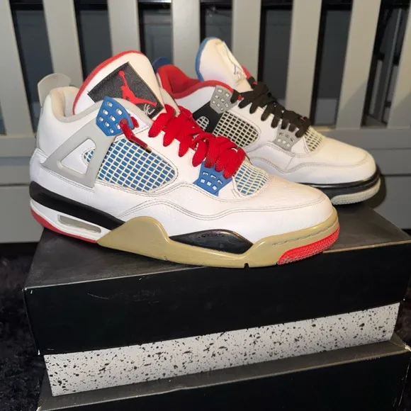 Jordan Sneakers - White, Red, Blue, Black