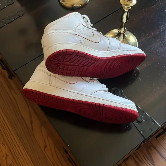 Jordan white and Red Sneakers