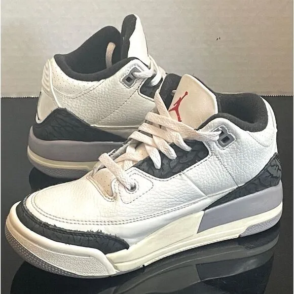 Jordan 3 Retro &quot;Cement Grey&quot; Mid Top DM0966-106 Toddler Sneakers Boy’s Size 13C.