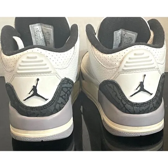 Jordan 3 Retro &quot;Cement Grey&quot; Mid Top DM0966-106 Toddler Sneakers Boy’s Size 13C.