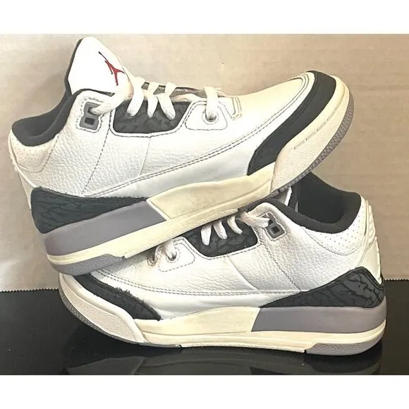 Jordan 3 Retro &quot;Cement Grey&quot; Mid Top DM0966-106 Toddler Sneakers Boy’s Size 13C.