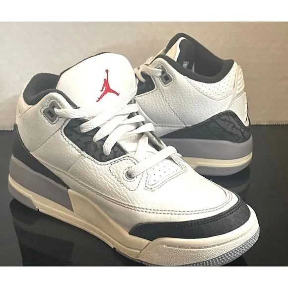 Jordan 3 Retro &quot;Cement Grey&quot; Mid Top DM0966-106 Toddler Sneakers Boy’s Size 13C.