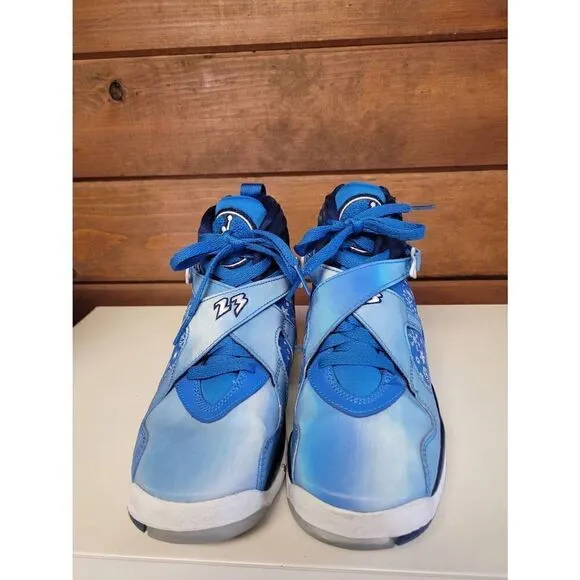 Jordan 8 Retro Snow Blizzard Gs Sneakers Sz 5Y 305368-400