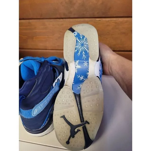 Jordan 8 Retro Snow Blizzard Gs Sneakers Sz 5Y 305368-400