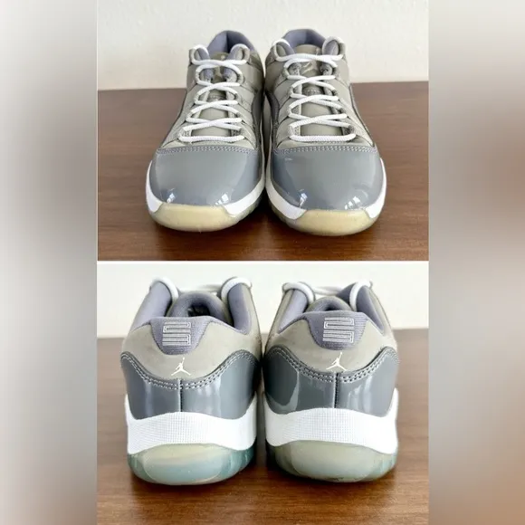 Jordon 11 Retro Low-Top Kids Sneakers Medium Gray/White/Gunsmoke