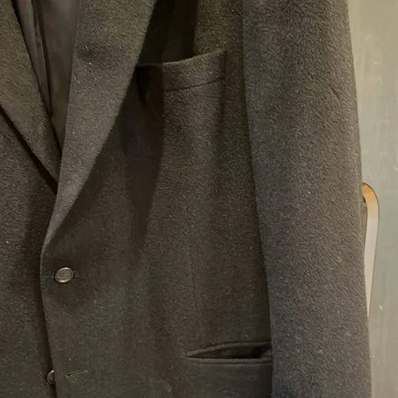 📕Jos. A Bank Tailored Fit camel hair sports coat blazer black 48L