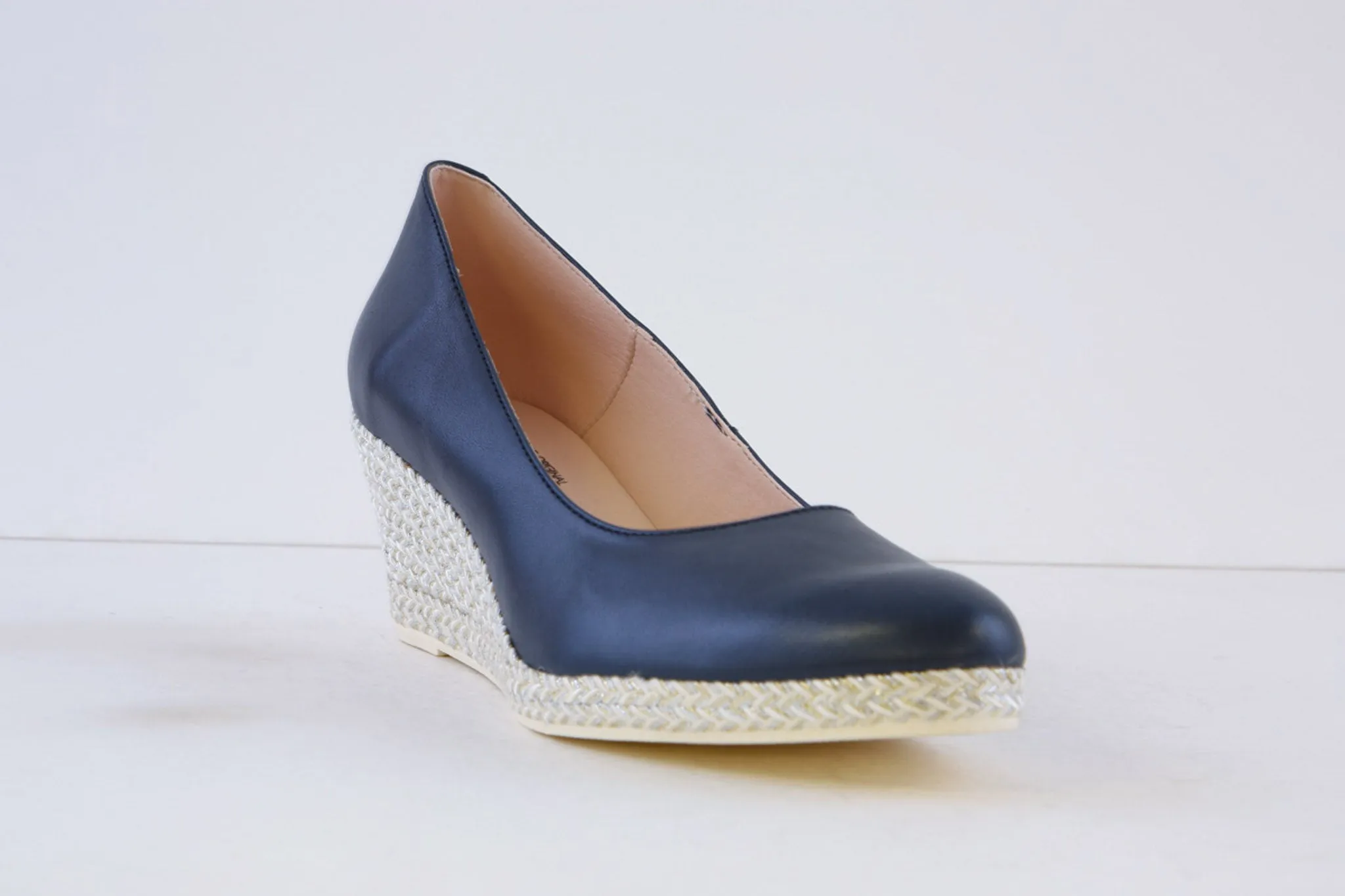 JOSE SAENZ - 6019-L HIGH WEDGE ESPADRILL SHOE - NAVY