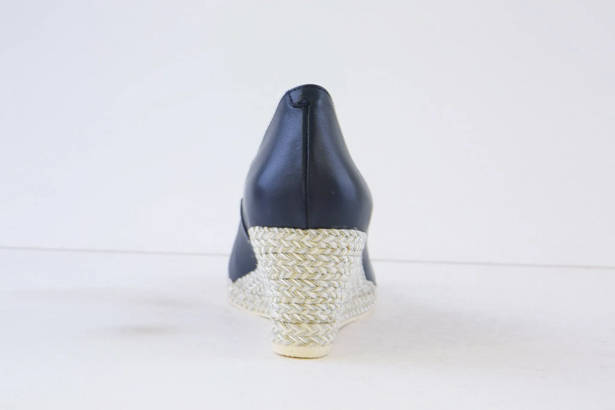 JOSE SAENZ - 6019-L HIGH WEDGE ESPADRILL SHOE - NAVY