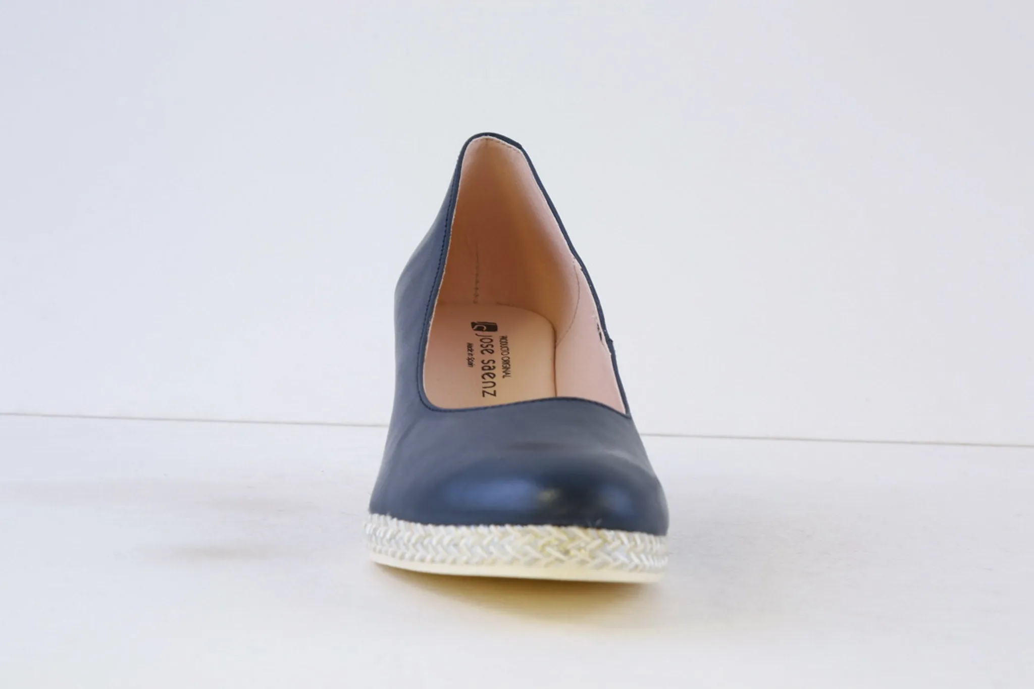 JOSE SAENZ - 6019-L HIGH WEDGE ESPADRILL SHOE - NAVY