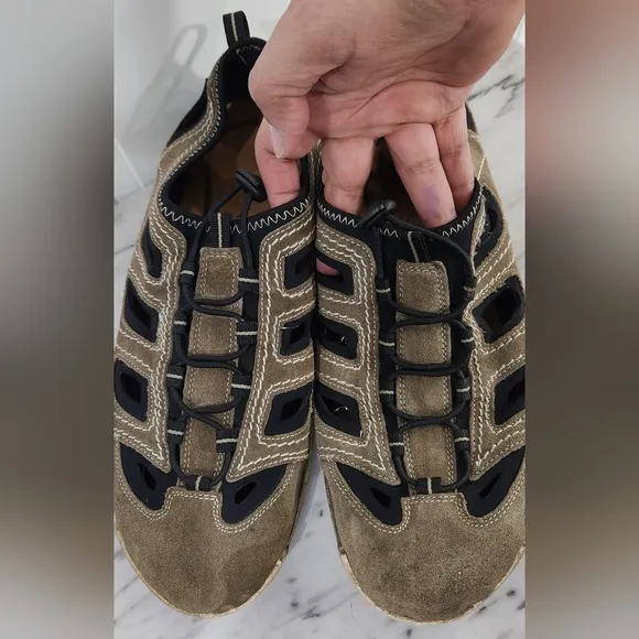 Josef Seibel Men's Trainers Sneakers Leather Beige Euro 45/ US 12