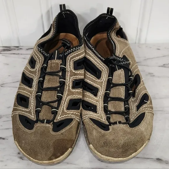 Josef Seibel Men's Trainers Sneakers Leather Beige Euro 45/ US 12