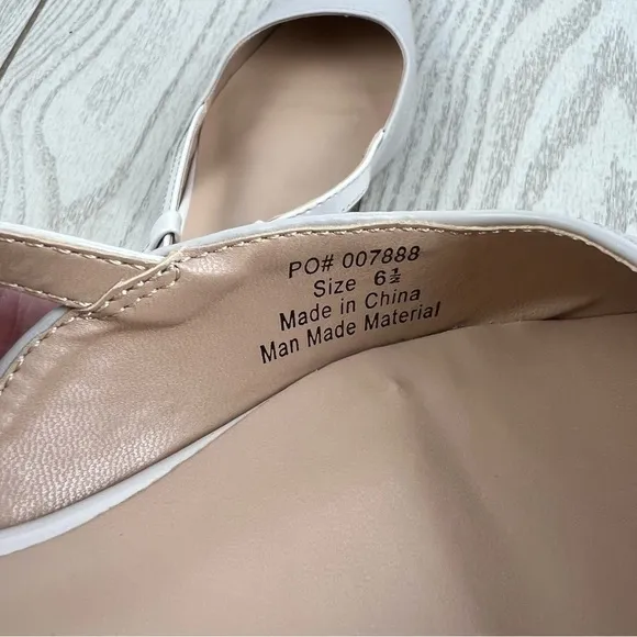 Journee Collection Paislee Women's Square Toe Slingback Flats 6.5 Beige $85