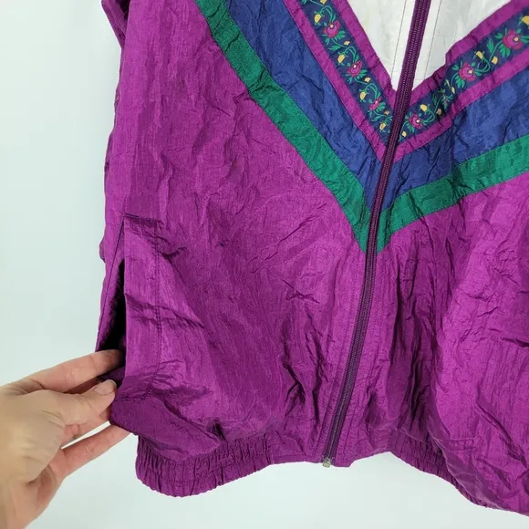 JUST FOR WOMEN Vintage Windbreaker Jacket Sz 2X