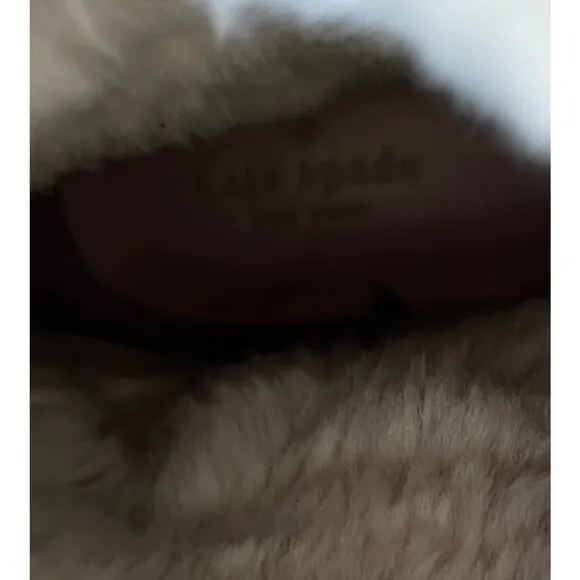 Kate Spade Brown Suede &amp; Faux Shearling Mid Calf Ankle Boot