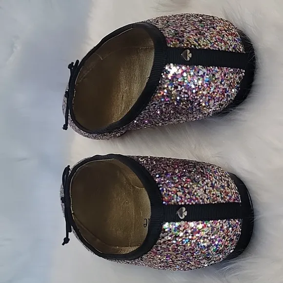 KATE SPADE Multicolor Confetti Glitter Sparkle Rounded Toe Slip On Ballet Flats