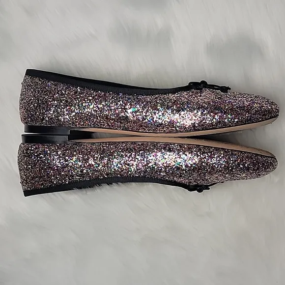 KATE SPADE Multicolor Confetti Glitter Sparkle Rounded Toe Slip On Ballet Flats