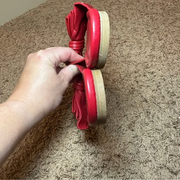Kate Spade New York Marcella Red Bow Flat Sandals Size 6 NEW