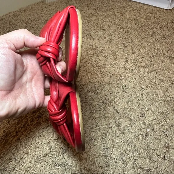 Kate Spade New York Marcella Red Bow Flat Sandals Size 6 NEW