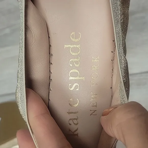 Kate Spade New York Size 6 Pale Gold Clubhouse Espadrille NWT